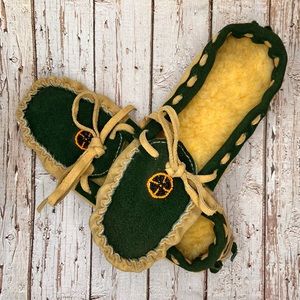 Hand Made Moccasins with Seed Bead Adornment